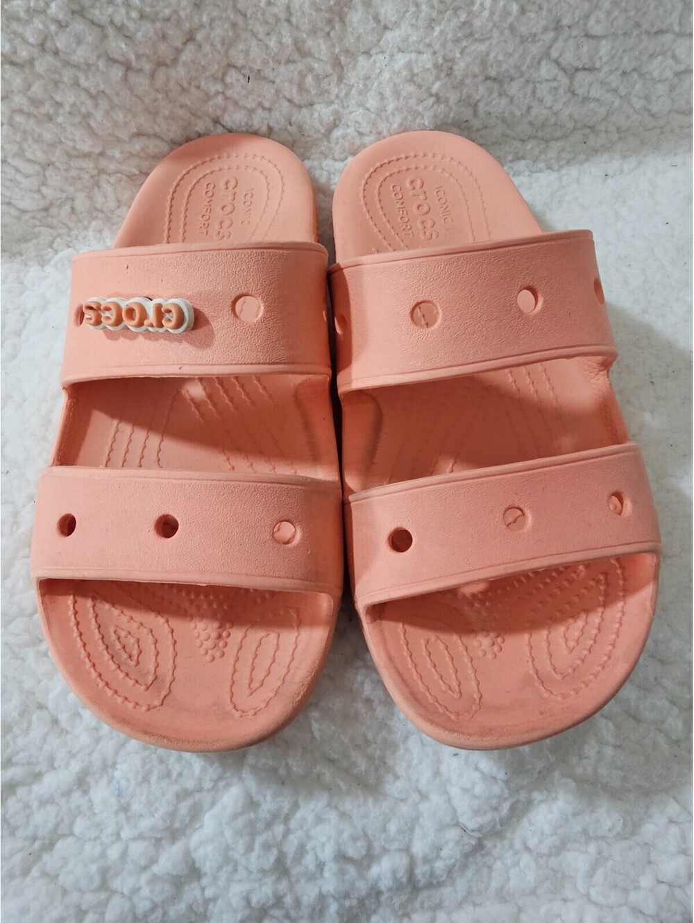Crocs Classic Sandals Shoes Slip On Orange Iconic Comfort Size Women's 8 Men's 6